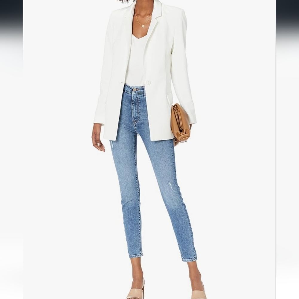 The Drop, White Ivory Blazer Jacket Medium